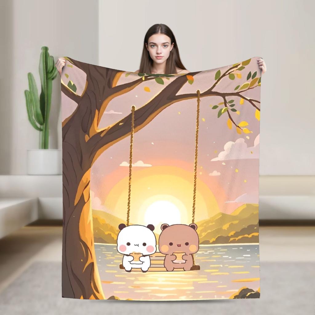 Bubu and Dudu Series Blanket Warm Soft Novelty Plush Throw Blanket For Living Room Picnic Flannel Bedspread Bed Cover