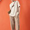 Li Ning T Shirts Men's Gray Crew Neck Moderate Straight Fit AHSQ561-4