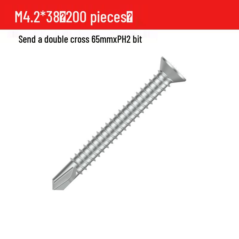 M4.2 Phillips Countersunk Self-Drilling Flat Head Galvanized Steel Screw for Metal and Tile