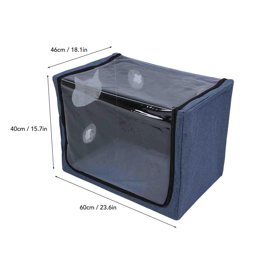 Nebulizer Dog Tent, Spacious Foldable Pet Nebulizer Nest with Double Holes, Multi-functional Dog Crate for Home Pet Hospital