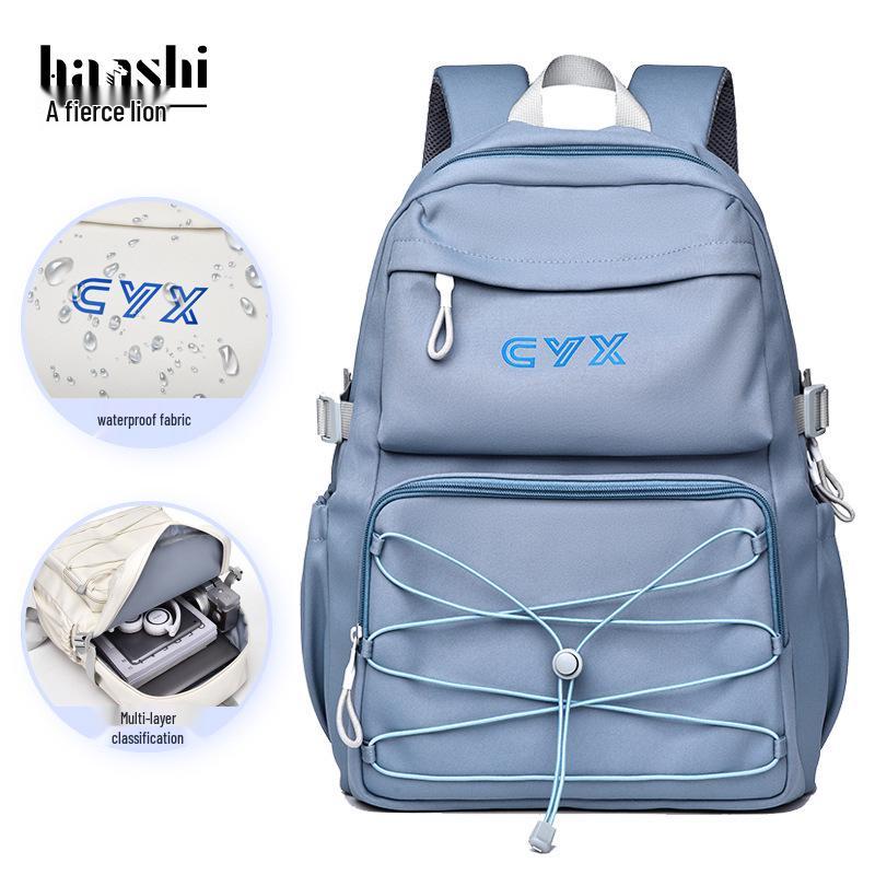 

Lightweight Nylon Backpack: Waterproof, Unisex Design for Travel or School