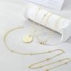 Trendy Multilayered Necklace for Women Handmade Layering Disc Circle Pendant Neckchain Stylish Neckwear Accessories