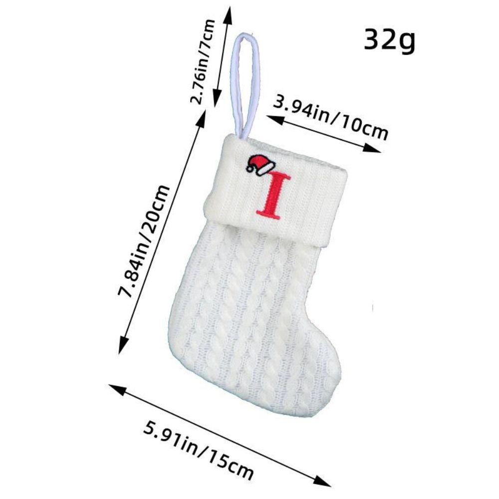 Embroidered Christmas Socks Alphabet Christmas Tree Pendant  Christmas Tree