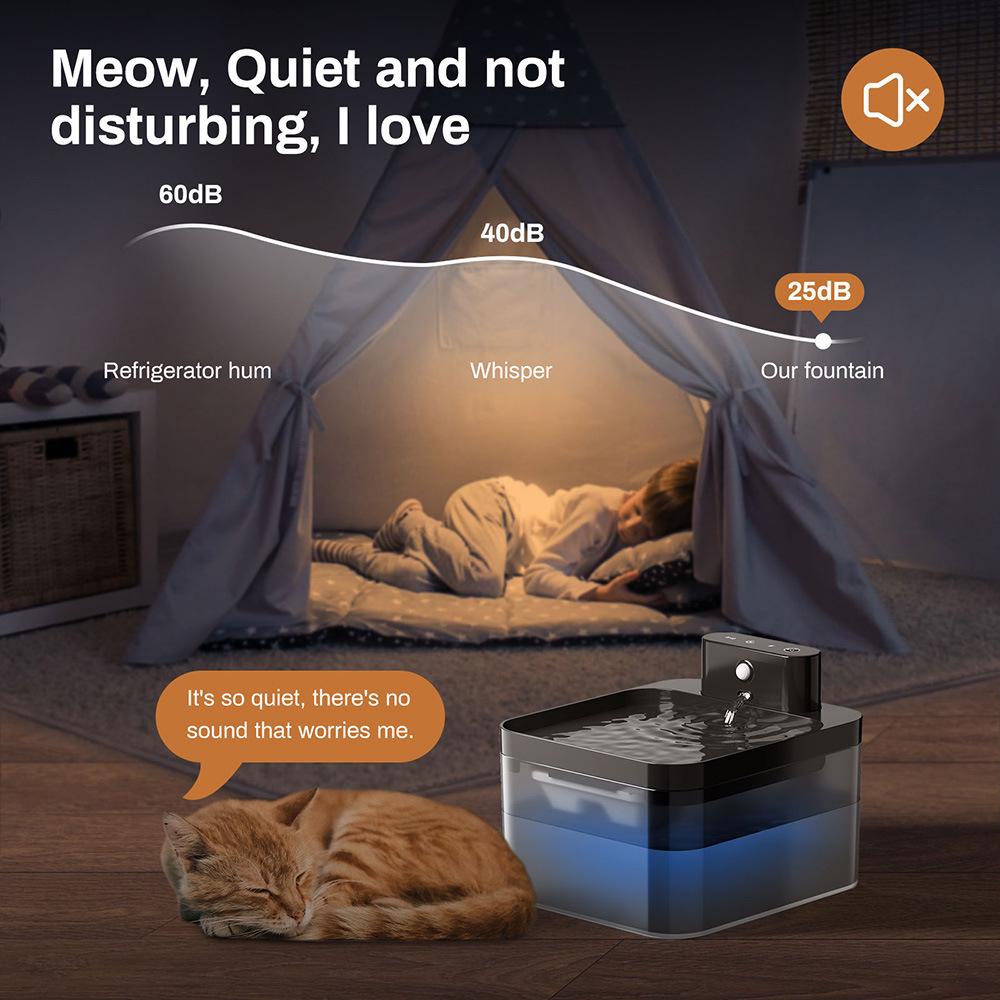 Cross 3.2L USB Smart Stainless Steel Pet Drinking Fountain for Cats and Dogs