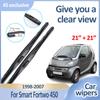 Car Front Wiper Blades For Smart Fortwo 450 Accessories 1998-2007 Durable Noise Reduction Windscreen Wipers Blades Strip Tools