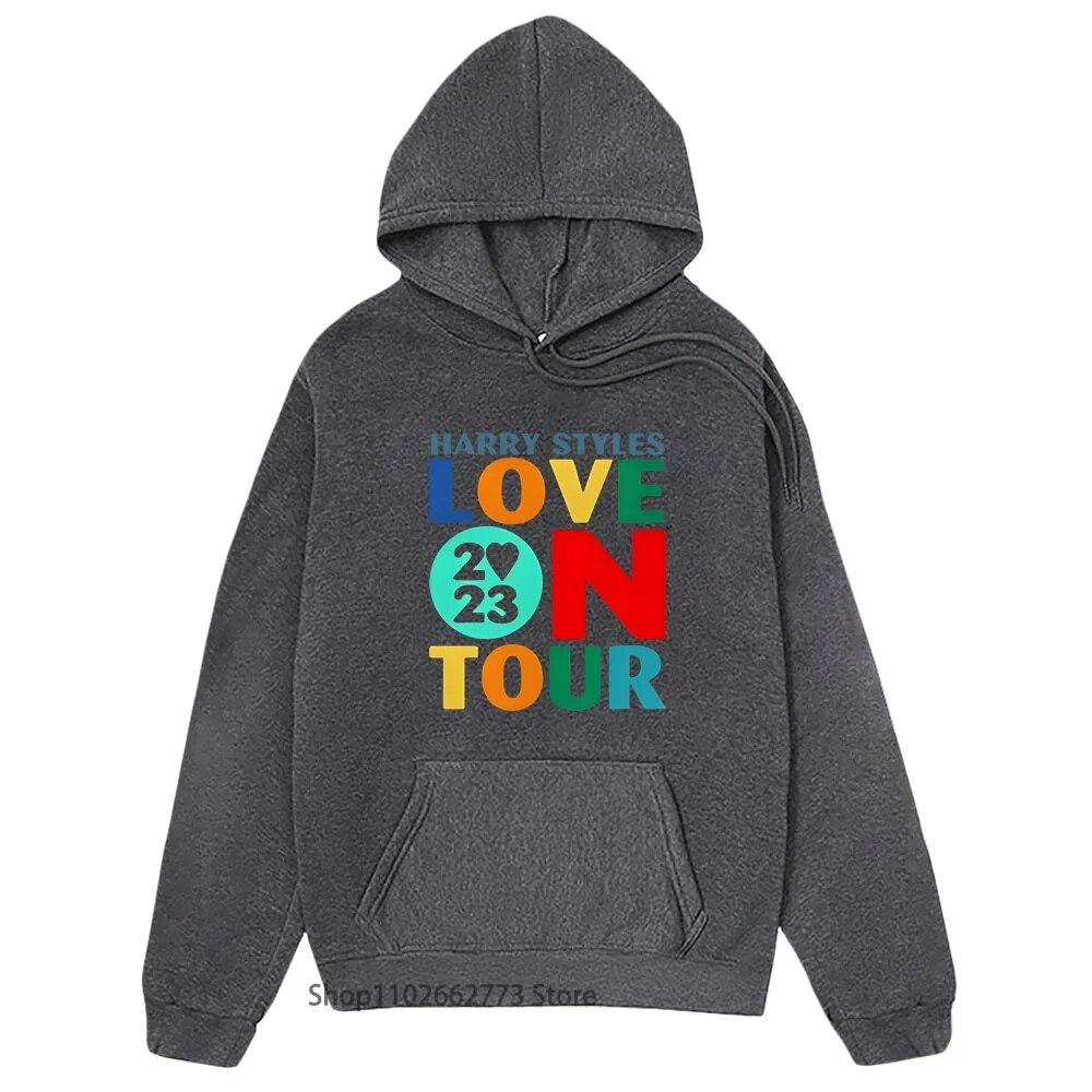 Love O Tour Concert Hoodies Unisex Vintage Harrys Haus Sweatshirt with Hooded Hip Pop Music Tops Kpop Clothes Women Winter Pullover