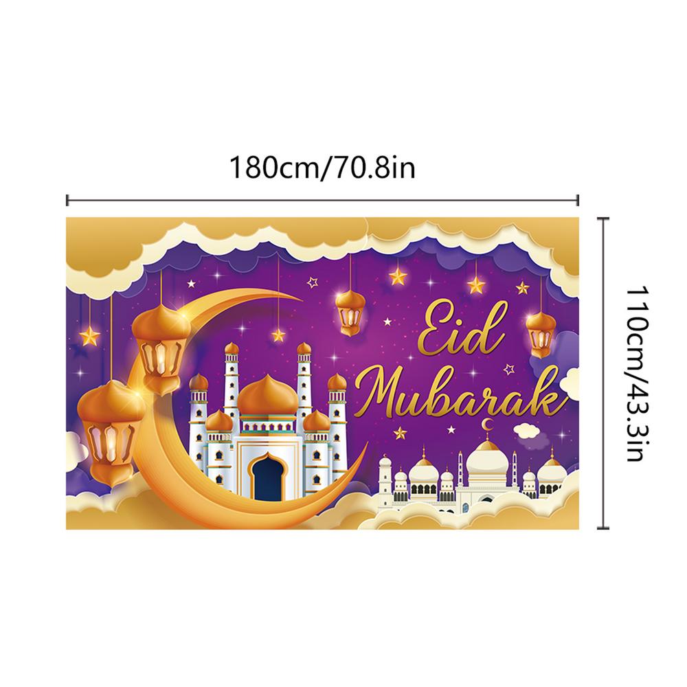 

Eid Photo Backdrop Eid Photo Booth Props 71x43 Inch Ramadan Mubarak Banner Ramadan Mubarak Backdrop Decorations