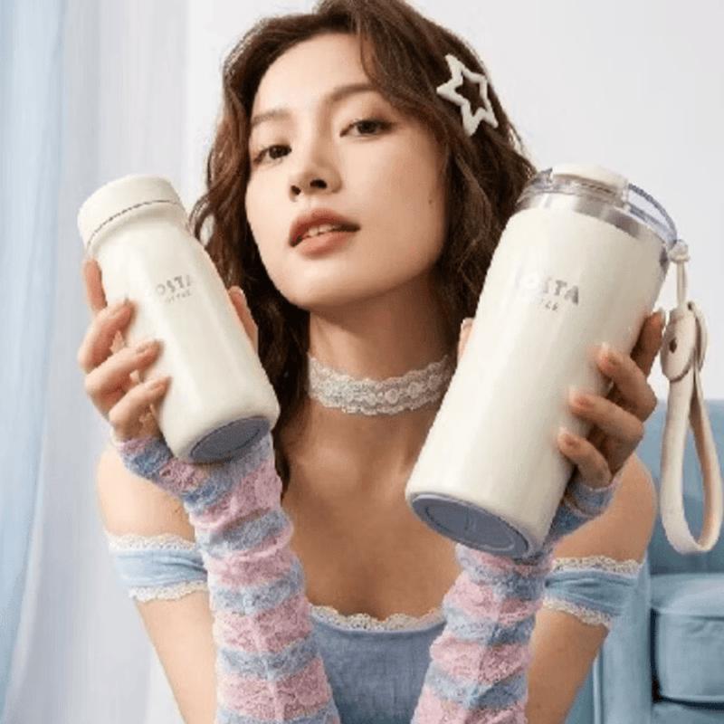 COSTA Cloud Mist White Vacuum Flask & Pot Set