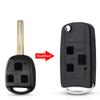 3 Buttons Modified Flip Remote Car Key Shell For Lexus Rx300 Ls400 Ls430 Es330 Sc430 Is300 Rx330 Rx350 Gs300 46Mm Blade