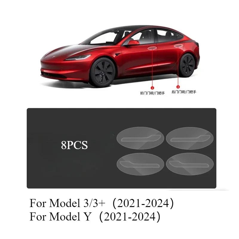 Car Body Protective Film for Tesla Model 3/Y/3+ 2024 TPU Transparent Film Front Rear Door Extended Invisible Car Clothing Set