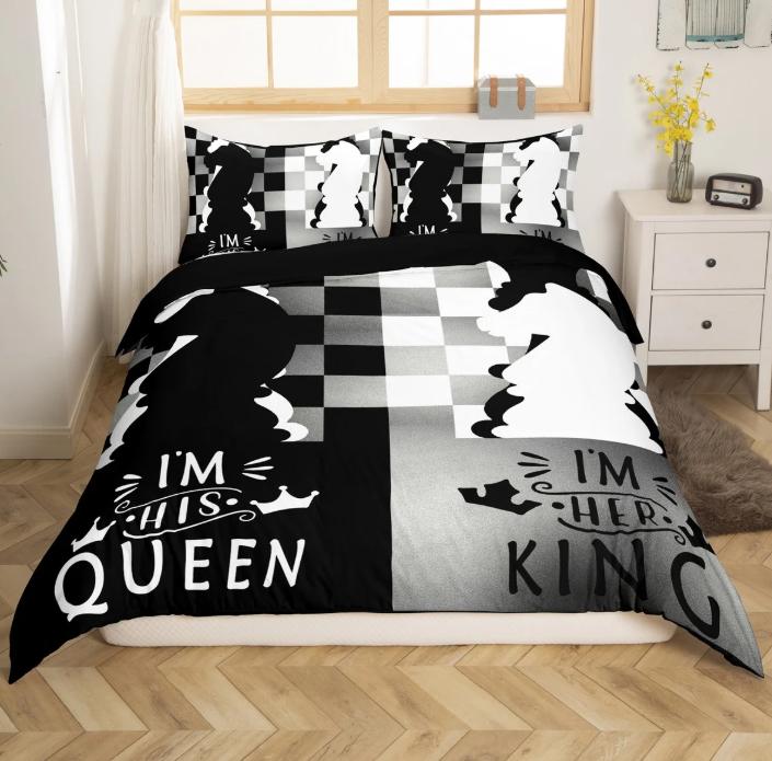

Пододеяльники для влюбленных для взрослых Легкий пододеяльник Кинг и Квин Подарки на День святого Валентина Комплект постельного белья Декор для спальни Без одеяла EU Single(135x200cm)