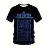Plus Size The Doctor Vibrant Graphic Print T-shirt - Kortärmad, Sval och Andningsbar, Bekväm Passform - Herrkläder för Vardagsbruk
