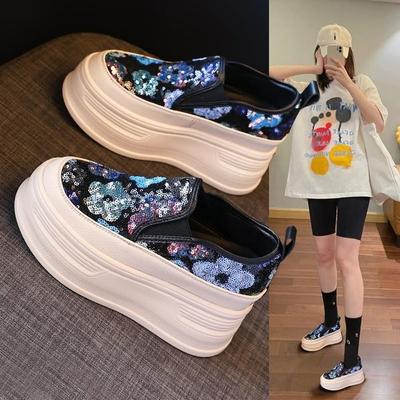 Inner Height Increase Versatile Foot Cover Breathable Mesh Shoes Women's Summer New Lazy Wedge Heel Shoes Thick-soled Muffin Single Shoes