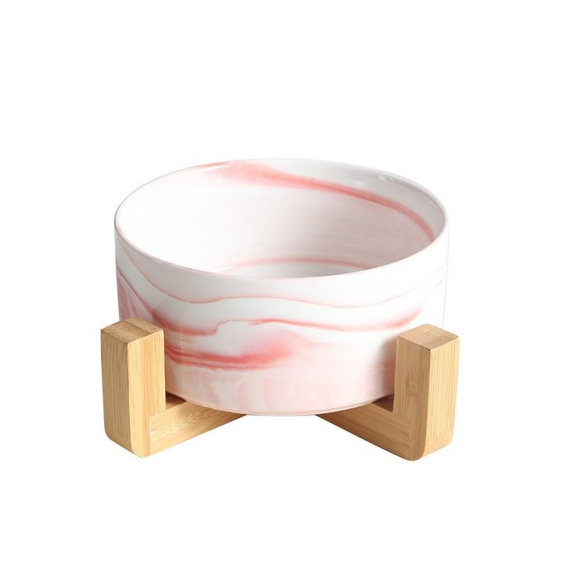Ceramiczna Miska Miska dla Kota Psa Miska na Jedzenie dla Kota Miska dla Kota Miska na Wodę do Picia Podwójna Miska Ochrona Kręgosłupa Szyjnego Miska Czarna Miska dla Zwierząt