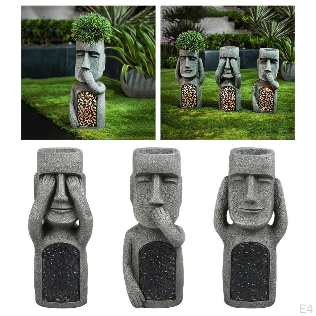 10 Inch Moai Monolith Garden Sculpture in Easter Island Resin