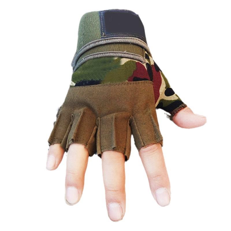 

Fitness Half Finger Gloves Male Seal Technician Tactical Outdoor Riding Fitness Equipment Weightlifting Gloves USA XL чорний