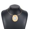 Gypsy Exaggerated Heavy Metal Torques Choker Necklace for Women Chunky Big Round Pendant Grunge Jewelry Steampunk Men New