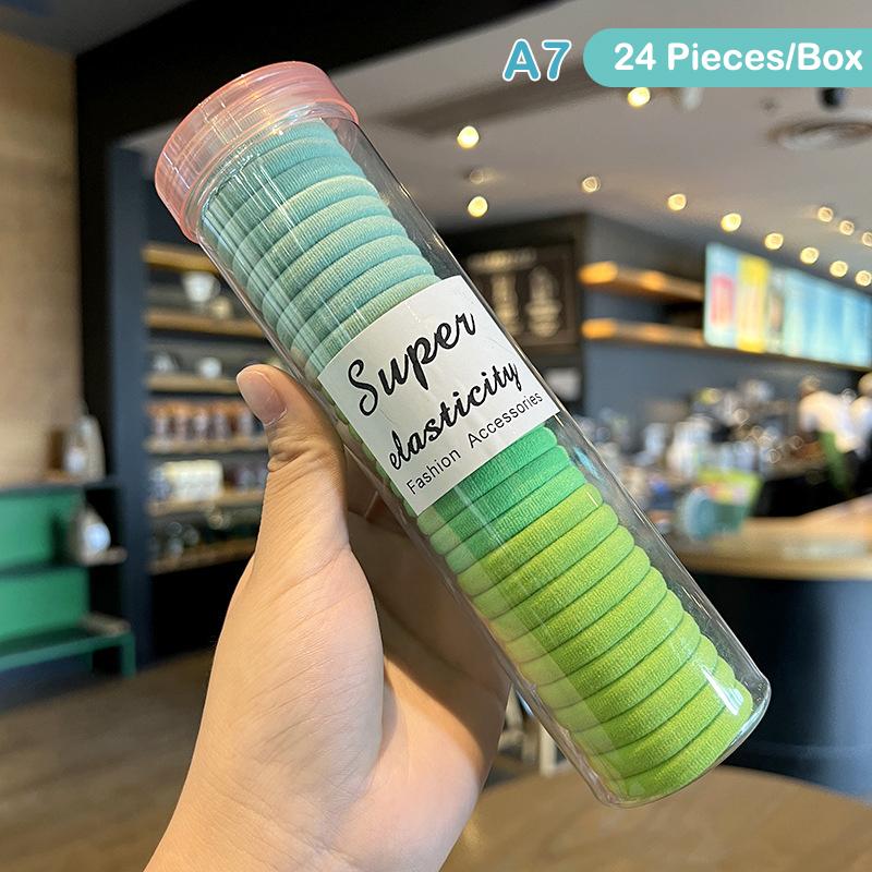 

24 шт./кор., эластичная детская подарочная коробка, веревка для волос, кольцо для полотенец, аксессуары для волос