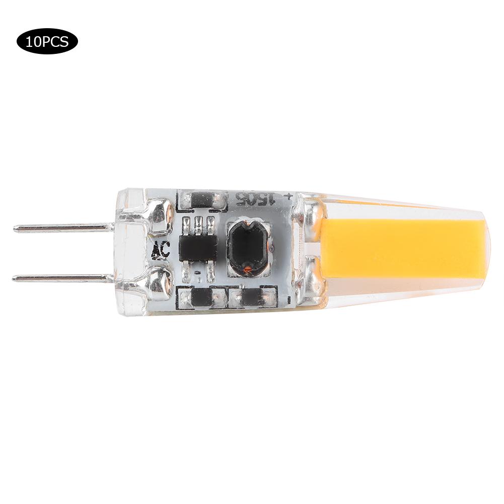 10Pcs Household Mini G4 Silicone LED Light Bulb 1.5W AC12V for Car Cabinet Hotel Lighting