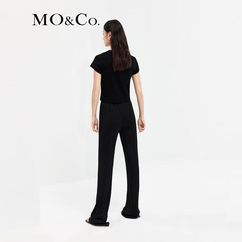 MO&Co. Women's High-Waist Drawstring Flared Pants