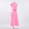 Women's Skirt Set Solid Color O-neck Short Sleeved Slim Top A-line Loose Short Skirt 2025 Summer New Fashion Women's Two-piece Set