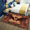 Gothic Floral Bat Print Rug - Home Decor, Large Area Non-Slip Carpet for Living Room, Bedroom, Office, Bathroom, Door Mat