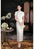 Pure and Elegant Young White Chiffon Cheongsam 1011 Summer New Slim and Thin Girl Models Can Be Worn Every Day
