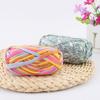 Needlework Knitting Crochet Yarn Printed Fabric Strips Line Colorful Segment Dyed Fabric Strips Line Handmade Diy Knitting Yarn Ball