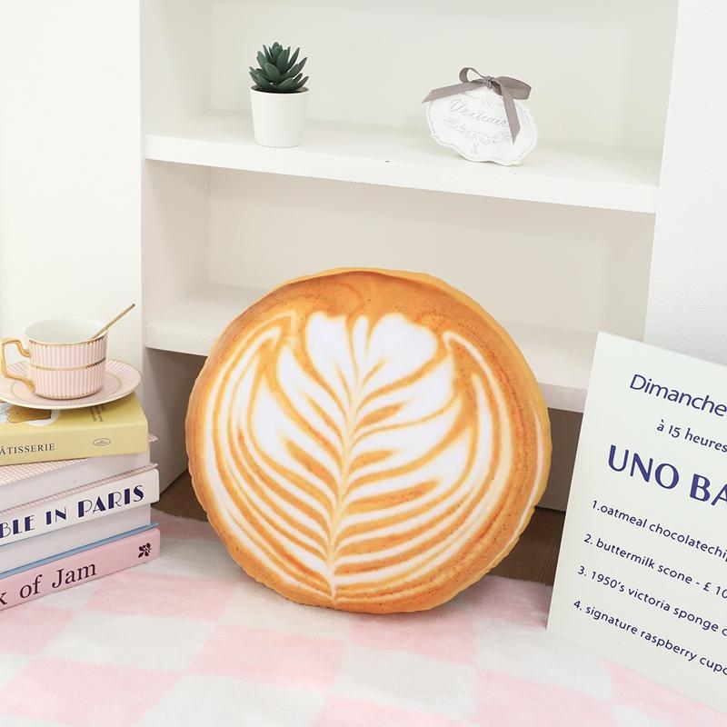 

Имитация Еды Плюшевая Кукла Кофе Латте Арт Подушка Коричневый Кофе Мягкая Плюшевая Набивная Подушка Декор для Спальни Дивана Подарок на День Рождения 36cm