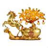 Lucky Horse Money Tree, Feng Shui Wealth Figurine, Office, Housewarming Gift