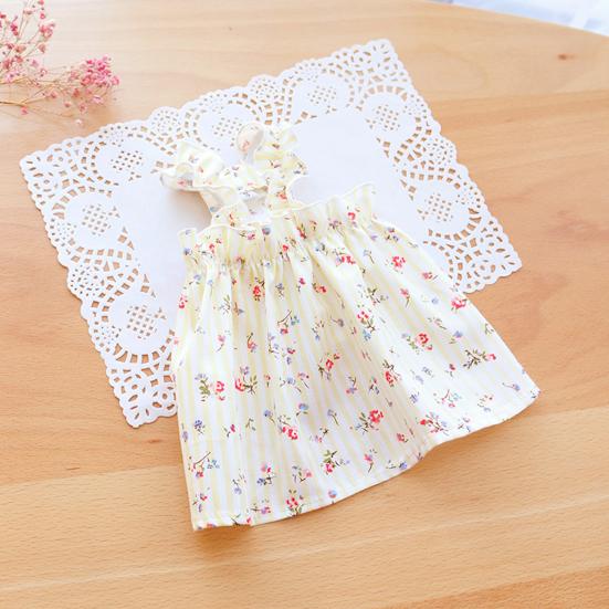 Puppy Clothes Outing Sun Protection Fashion Pet Floral Suspender Skirt for Female Dogs