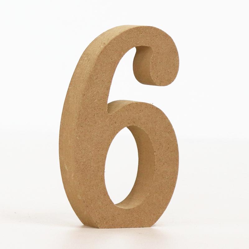 1pc 10cm Wood Color Numbers 0-9 Wooden DIY Arabic Numerals Art Crafts Standing Party Wedding Home Decor
