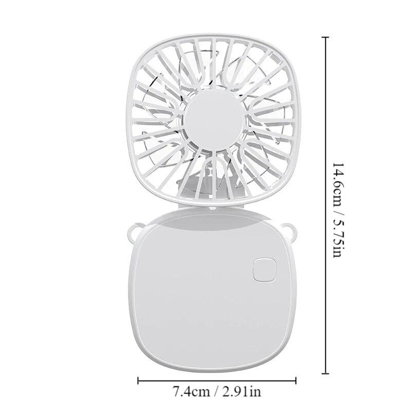 

1 шт. Подвесной шейный вентилятор, складной небольшой электрический вентилятор USB, уличный мини-вентилятор, портативный, ручной, креативный, студенческий, спортивный