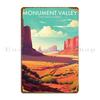 Monument Valley Traditioneel Reisposter Metalen Bord Club Bar Bioscoop Karakter Muurdecoratie Creëer Blikken Bord Poster