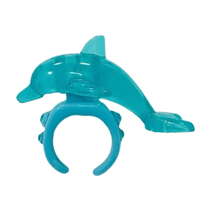 Playful Split Dolphin Acrylic Ring Trendy Stackable Fashion Accessory Unique Dolphin Finger Jewelry For Teens 1
