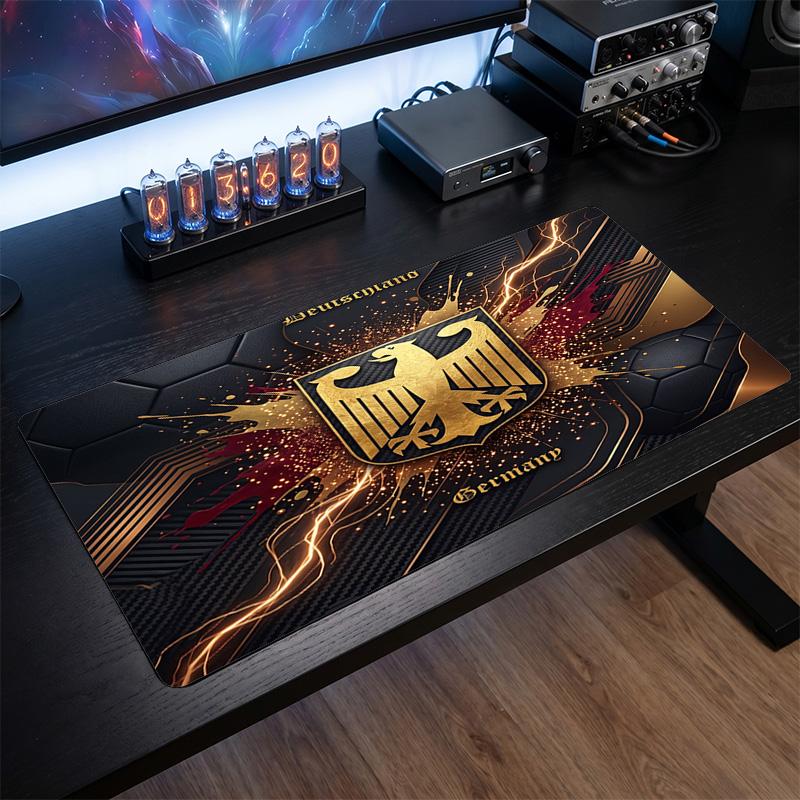 Germany Football Crest Mouse Pad, Extended Non Slip Rubber Desk Mat for Gaming Office Laptop Fan Gift