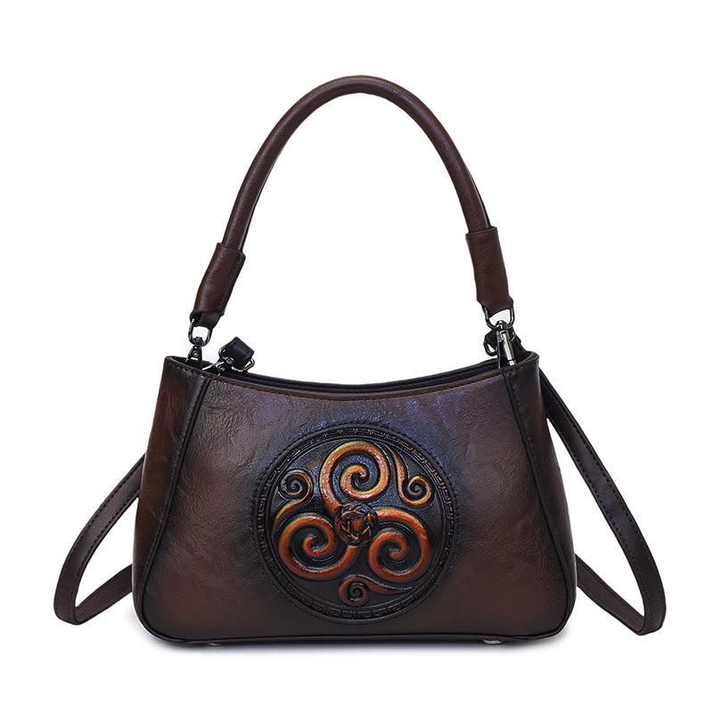 

New Bag Shoulder Bag Soft Leather Casual Versatile Texture Retro Crossbody Bag Niche Design with Commuting Bag бордовый