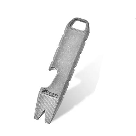 Mini TC4 Titanium Alloy Crowbar Keychain Pendant Multi-function Open Delivery Gadget External Hex Wrench Bottle Opener EDC Tool