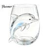Unique Sea Creature Drinkware Octopus Stemless Wine Glass, 3D Marine Animal Printed Bar Shape Cocktail Cup Borosilicate Glassware, for Cocktails