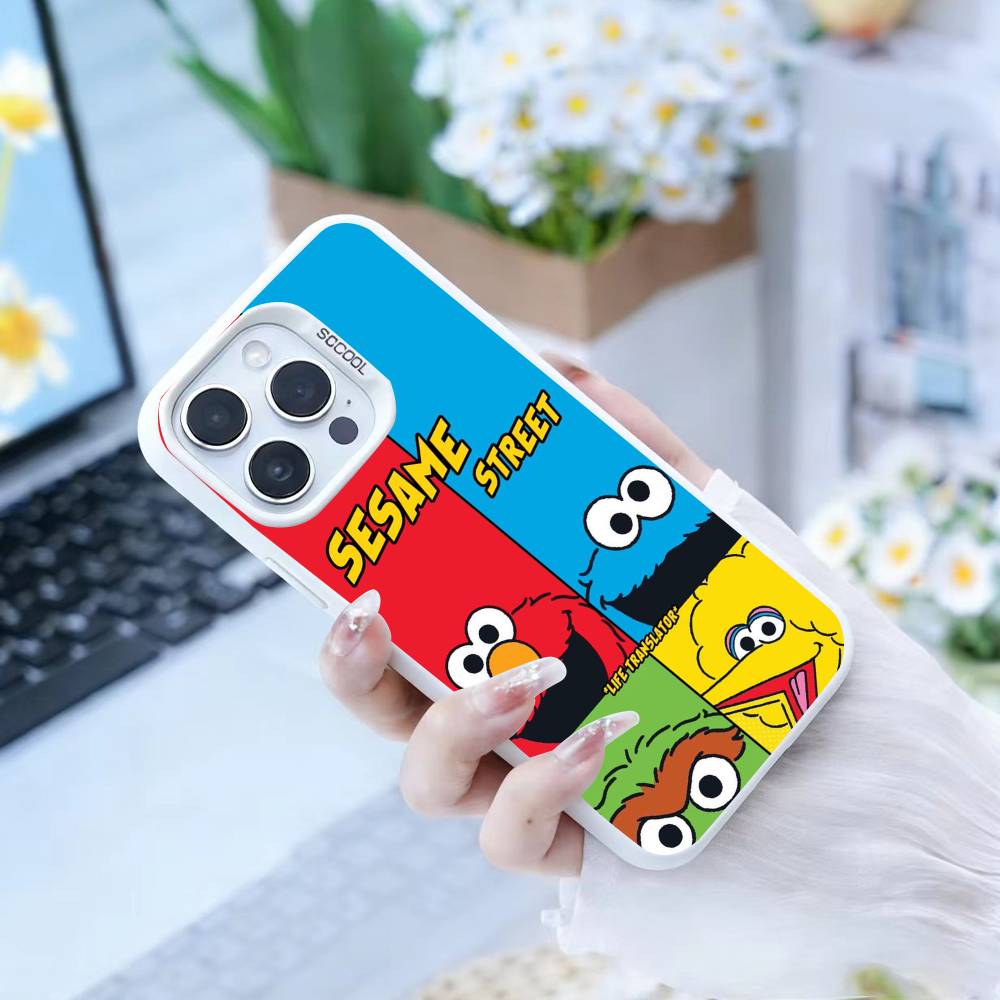 

W-Sesames-w-Street Phone Case For iPhone 16,15,14,13,12,17,Pro,MAX white Matte Shockproof Cover iPhone17promax