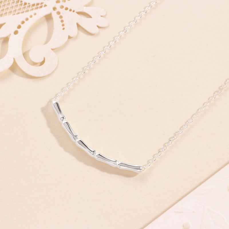 Glossy Bamboo Necklace Women's Simple Versatile Niche Exquisite Personality Fashion ins Style Jewelry Gift