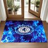Rangers FC Design Crystal Velvet Rug Soft Decorative Mat for Bedroom Entrance