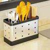 Stainless Steel Chopstick Spoon Storage Box Silver Cutlery Storage Racks  for Kitchen