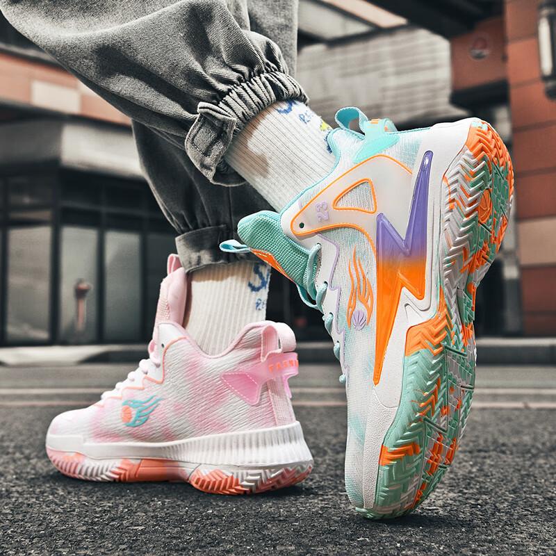 

Basketball shoes men s and women s mandarin duck shoes mesh surface breathable non-slip wear-resistant shock absorption student casual sports shoes co 45