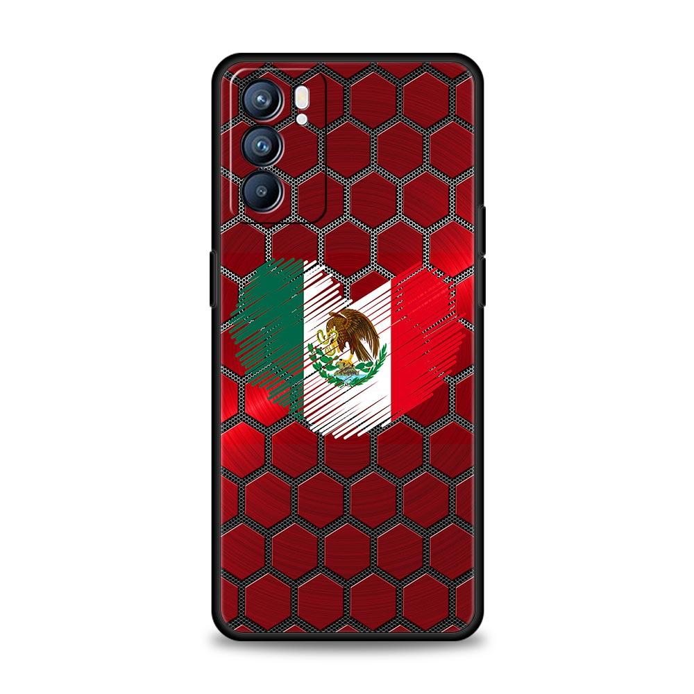 Mexico Flag Phone Case For Oppo Reno8 Reno7 Reno6 Pro A54 5G Find X6 X5 A53 A52 A9 A15 A95 A17 A16 A76 A74 A57 A31 Cover
