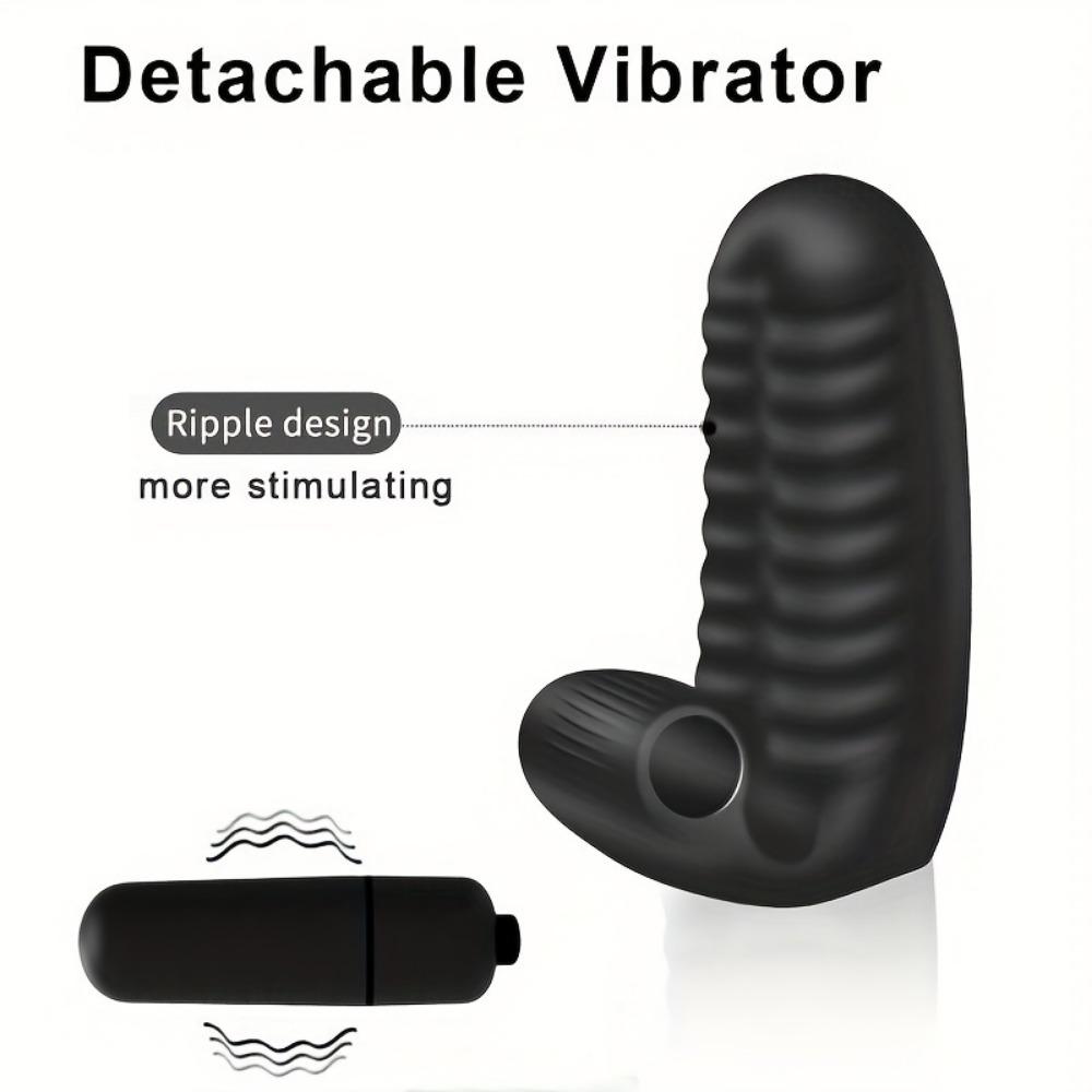 1 Finger Vibrator Sleeve, Mini Personal Massager - Flexible Sleek Solo/Couples Device with Easy-Clean & Discreet Packaging for Adults
