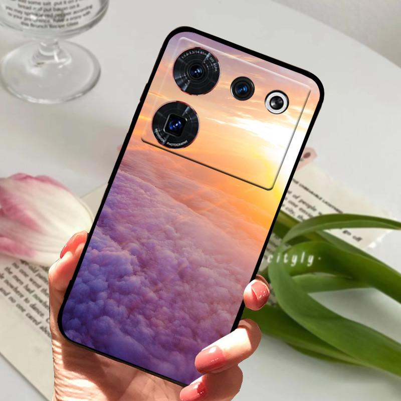 Case For ZTE Nubia Z50 Ultra Case Soft Print Silicone TPU Black Bumper Cover For ZTE Nubia Z60 Ultra Phone Back Coque z50Ultra