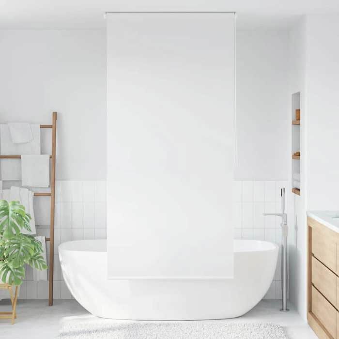 Store roulant de douche - vidaXL - 100x240 cm - Blanc - 100% EVA - Résistant à l'eau