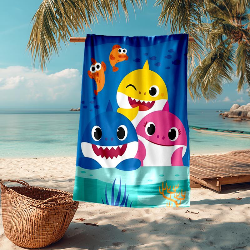 Ultra-Soft Beach Towel with Shark Theme,Ideal for Pool - Camping, Diving - Perfect Travel Essential, Vibrant Beach Towel.