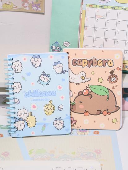 A6 Coil Notebook - Cute Diary with Color Pages for Elementary Students